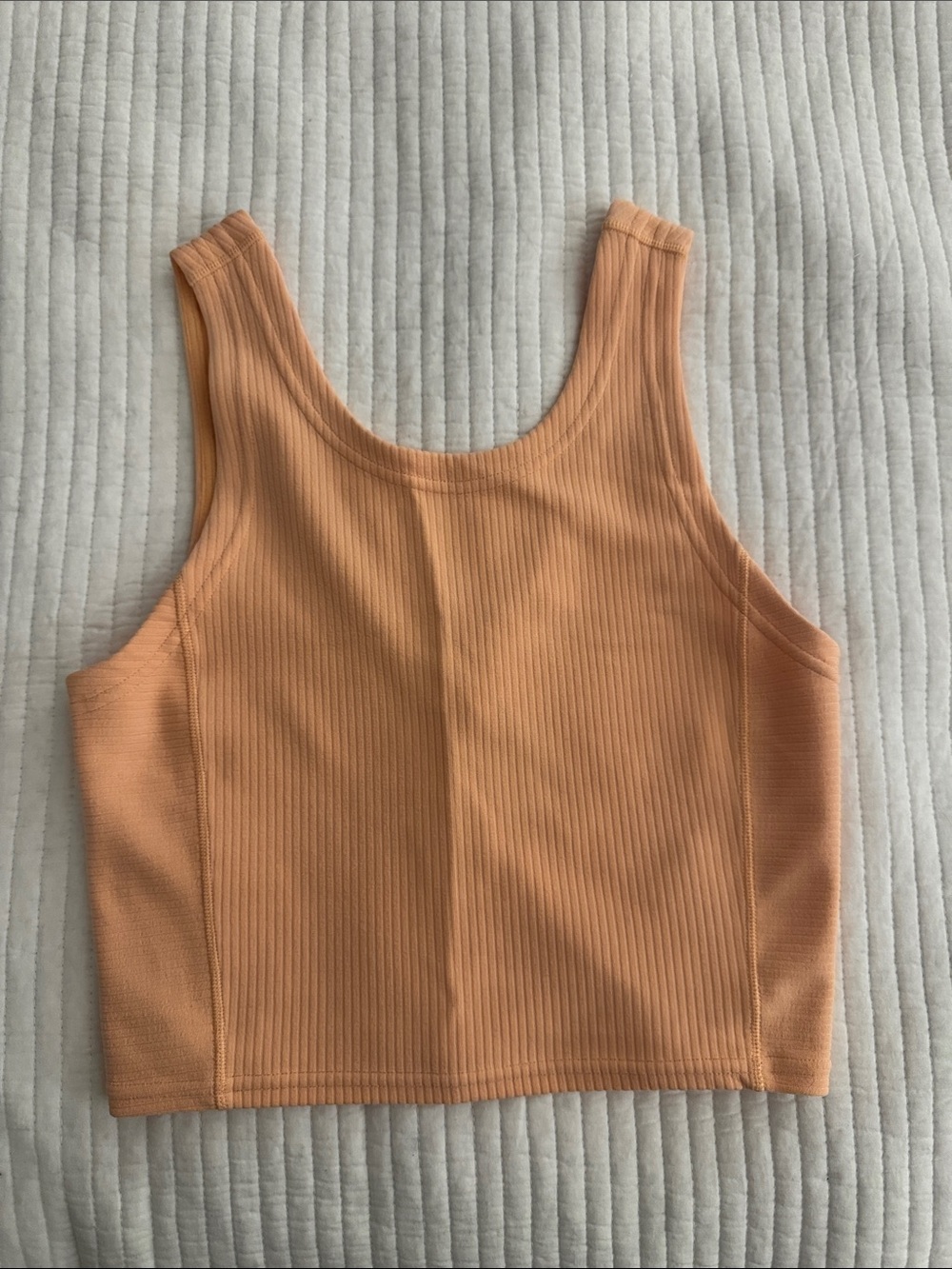 lululemon athletica Ribbed Scoop Crop Tank - Peachy Orange